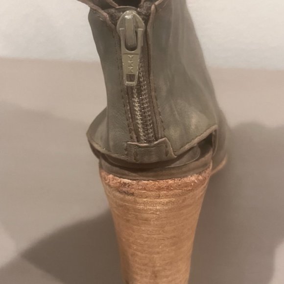 Free People Golden Road Open Toe Bootie In Moss - Picture 5 of 9